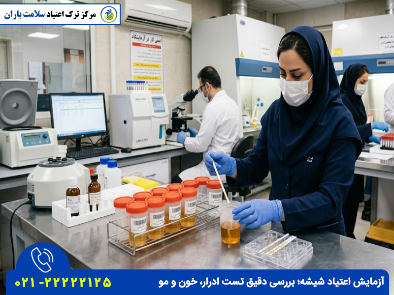 تست ادرار در ازمایش اعتیاد شیشه