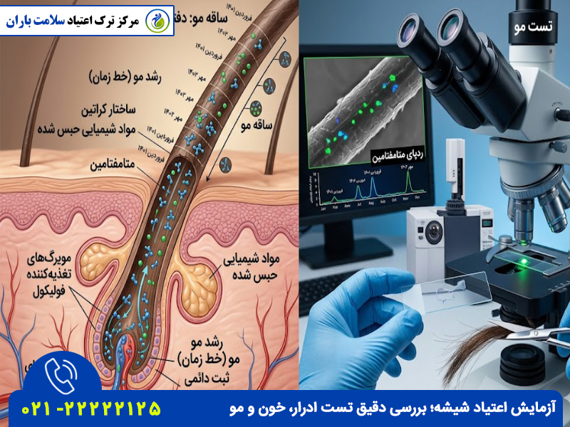 تست مو برای آزمایش اعتیاد شیشه